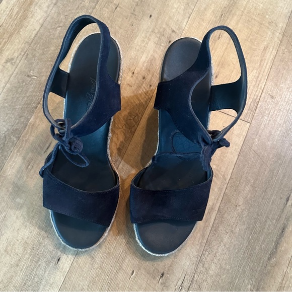 Paul Green Melissa Cork Suede Wedges - Picture 2 of 9